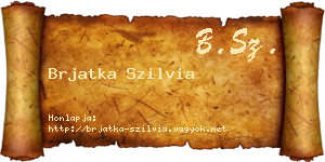 Brjatka Szilvia névjegykártya